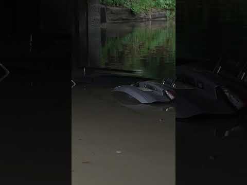 Extreme Flooding Swallows Cars Whole on NYC Parkway #shorts
