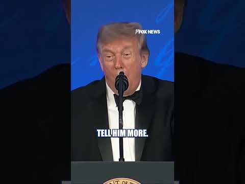 Trump jokes with Peter Doocy throughout WHCA Dinner #shorts