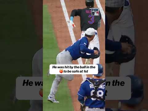 Whatever works to get on 1st base! 🤣 #yamamoto #dodgers #mets #blooper #funny #baseball