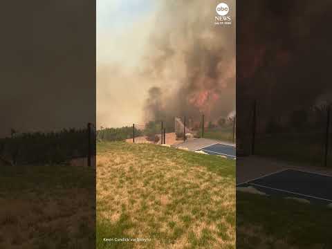 Fire burns extremely close to Utah home