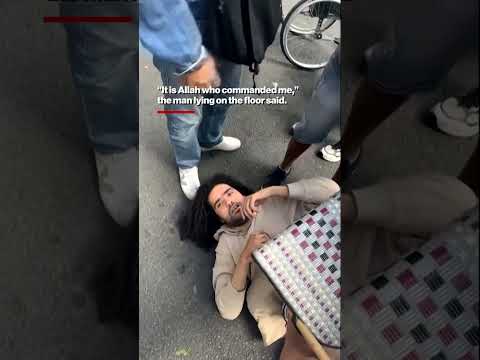 Paris Knife Attacker Tackled After Stabbing 3 Women #shorts