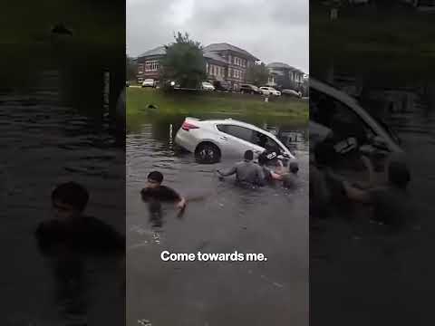Driver Saved from SINKING Car #shorts