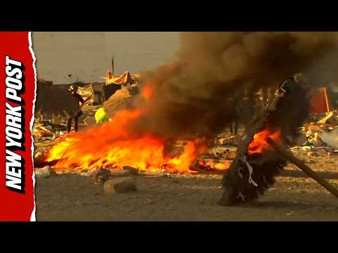 Fed-Up Ceuta Residents Torch Migrant Camp on Beach After Accusing Government of Inaction