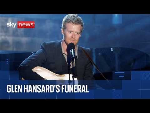 Mourners gather at the funeral of Glen Hansard