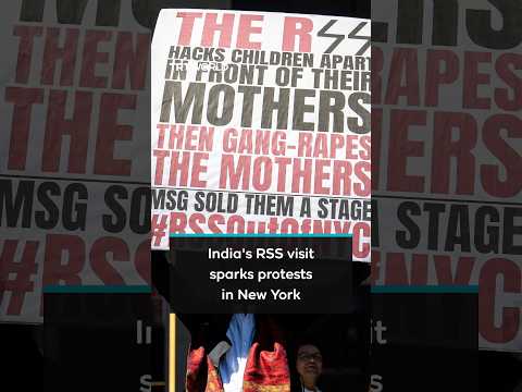 Protesters in New York rally against visit by Indian Hindu nationalist group leader