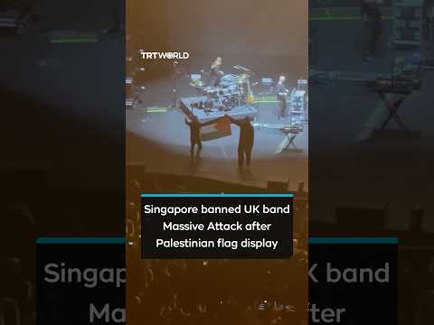 Massive Attack members banned from Singapore after displaying Palestinian flag at stage