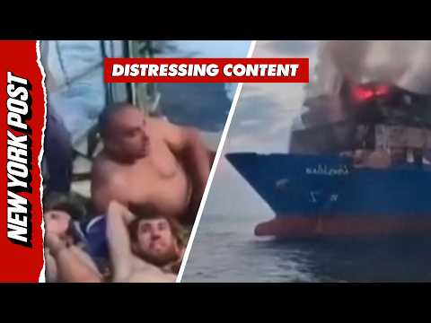 Crew Makes Miraculous Escape on Burning Cargo Ship in Black Sea