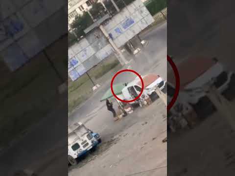 Chilling Video Shows Russian Drone Hunting Civilian Before Exploding in Ukraine #shorts