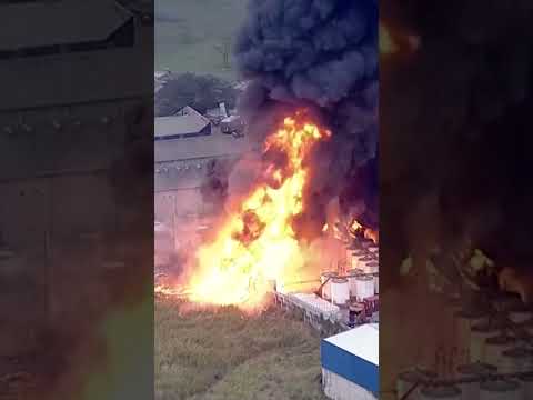Inferno Rips Through Chemical Factory Sparking Evacuations in Brazil #shorts