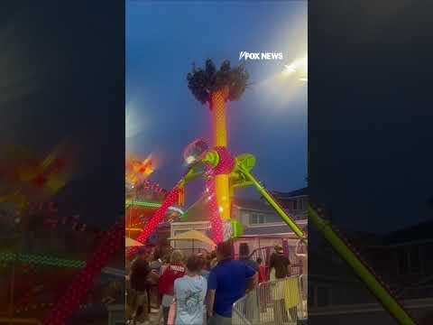 Riders STUCK upside down on NJ boardwalk ride #shorts #us #amusementpark #nj #boardwalk