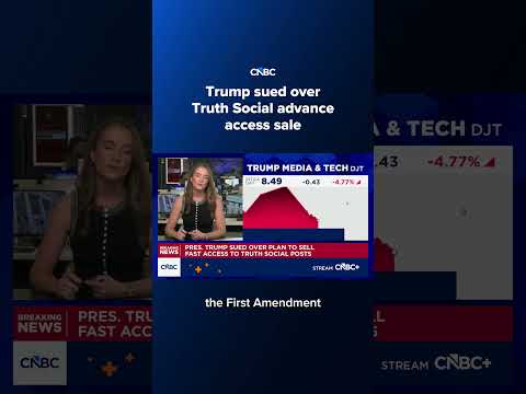 Trump sued over Truth Social advance access sale