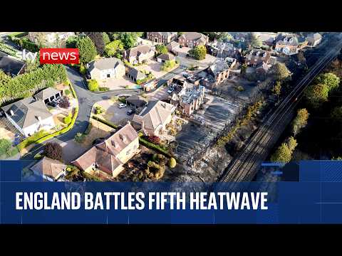 Aerials from Stourbridge as UK heatwave continues