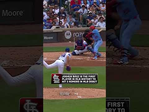 HISTORY!!! JOSHUA BÁEZ HAS THREE HOME RUNS IN HIS FIRST THREE MLB AT-BATS! #MLB #Baseball #Cardinals