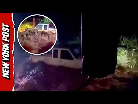 Raging Floodwaters Swallow Roads as Tropical Storm Lala Batters Hawaii