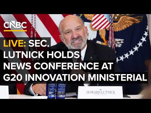 LIVE: Commerce Sec. Howard Lutnick holds news conference at the G20 Innovation Ministerial — 9/2/26