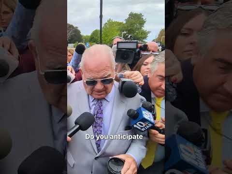 Lindsay Clancy’s lawyer admits he’s ‘nervous’ on his way into court as jury enters hour 25 #shorts