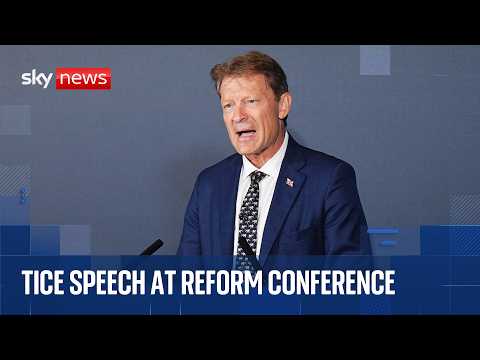 Richard Tice delivers speech at Reform UK conference