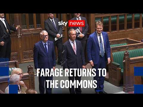 Farage re-sworn in as an MP following Clacton by-election