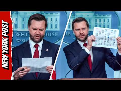 JD Vance Realizes He Has No Idea Who to Call On At Press Briefing Without Karoline Leavitt’s Help