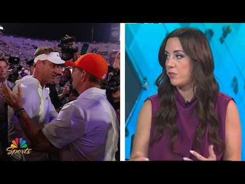 LSU rocks Clemson 51-10 in Lane Kiffin’s debut as Tigers head coach | Rushing the Field | NBC Sports