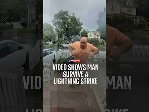 Video captures moment a New Yorker gets struck by lightning