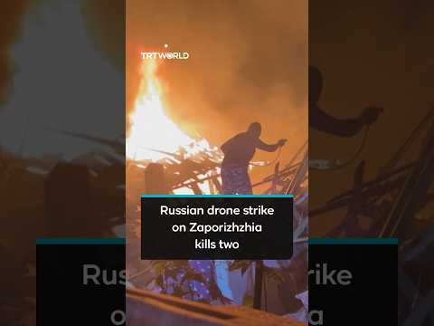 Russian drone strike on Zaporizhzhia kills two in residential area