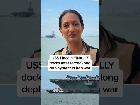 USS Lincoln FINALLY docks after record-long deployment in Iran war