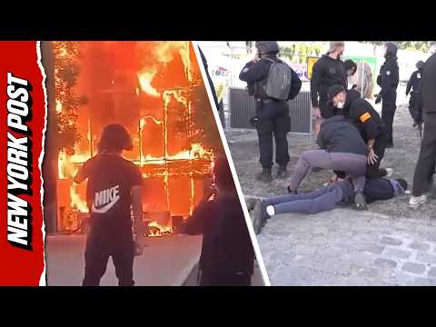 Arrests and Clashes Continue as Protesters Erect Barricades and Set Buildings Ablaze in Paris