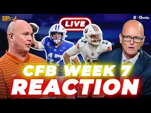 CFB Week 7 REACTION! BYU, Auburn, Tennessee pull off HUGE upsets + Miami, Ohio State win | SVPod