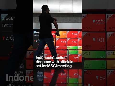 Indonesia’s Selloff Deepens With Officials set for MSCI Meeting