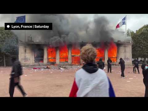 Macron Calls for Order After Violent Protests in France