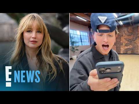 Connor Wood FREAKS OUT After Jennifer Lawrence Calls Him Out | E! News