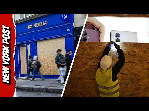 Business Owners Board up Shops in Fear of Violent Saturday Paris Riots
