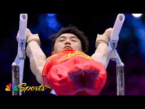 Zou Jingyuan wins parallel bars gold at World Championships