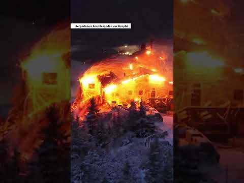 NEW FOOTAGE: Hitler’s Eagle’s Nest Up in Flames, 33 Year-Old in Custody for Suspected Arson #shorts