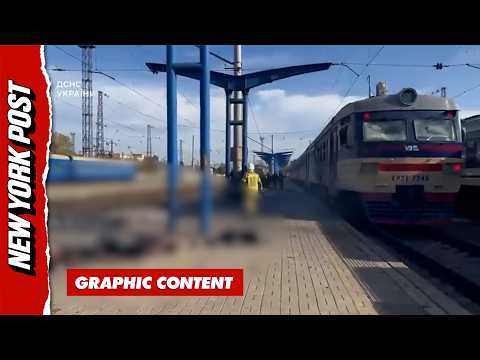 Russian Drone Attack on Ukraine Train Platform Leaves At Least 13 Dead