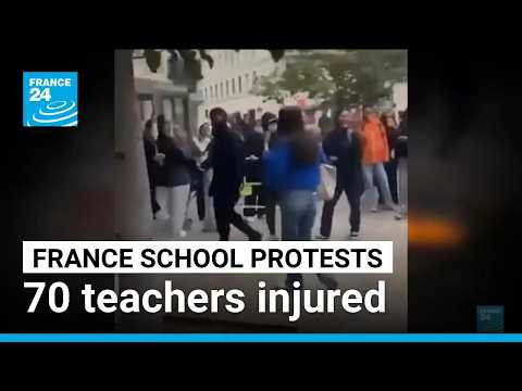 ‘I could feel the petrol dripping’: The violent attacks that have marred France school protests