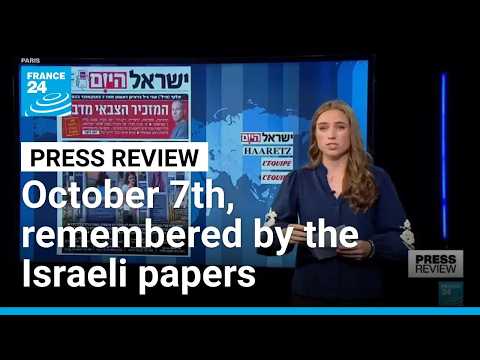 Israeli papers commemorate October 7th attacks, three years on • FRANCE 24 English