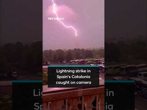 Lightning strike hits telecommunications tower in Spain’s Catalonia