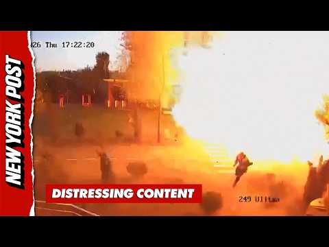 Terrifying Moment Man Cheats Death As Russian Drone Strikes Kyiv