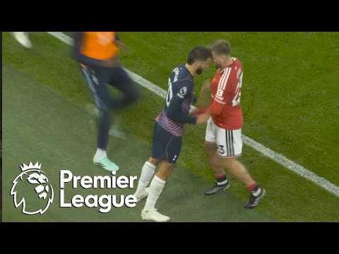 Rodrigo Bentancur sent off for headbutting Luke Shaw | Premier League | NBC Sports