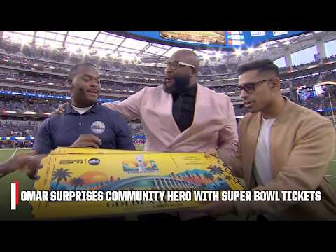 Omar Raja surprises community hero, Lester Bodiford with Super Bowl tickets ๐ ๐ซ