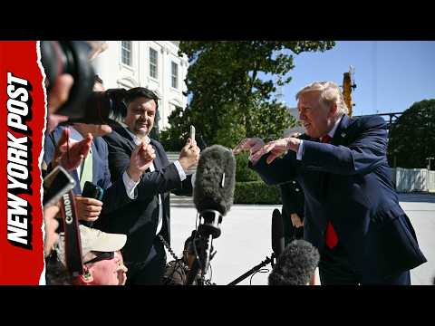 Trump Gestures for Order Amid Reporters Shouting Over Each Other