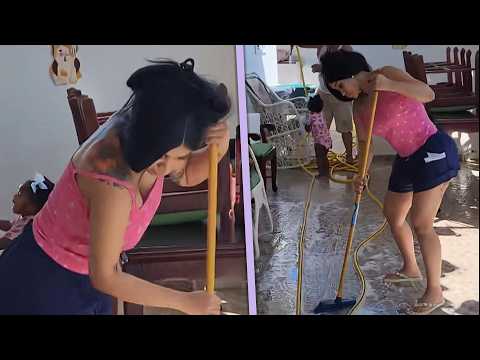 Cardi B DOES DO the Cleaning! Sweeps Grandma’s House in Dominican Republic