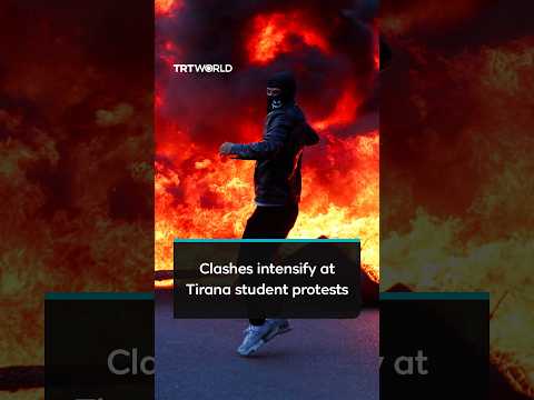Clashes intensify on second day of student protests in Albania