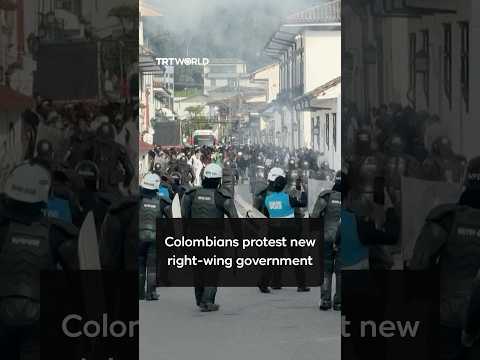 Police crack down on protests against Colombia’s right-wing government